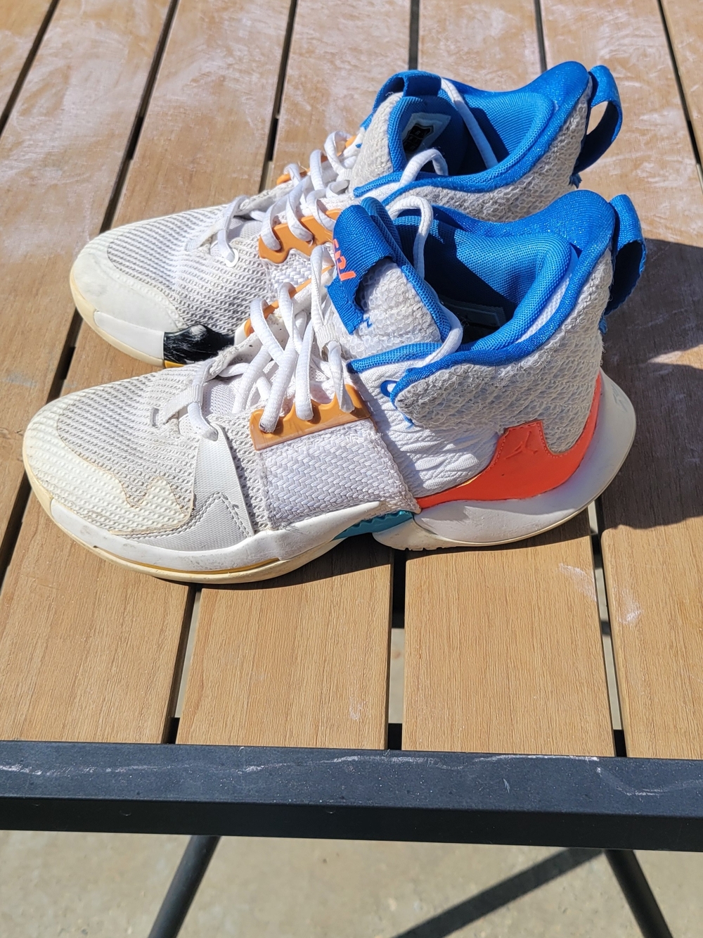 3.5 youth, 5 Women's Nike (GS) Air Jordan Why Not Zer0.2 'OKC Home' AO6218-100